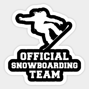 Shred & Smile - Official Snowboarding Team Tee: Carving Slopes with Humor! Sticker